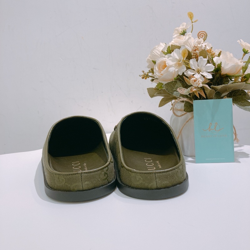 TW4690 Gucci 古馳懶人鞋 Women's Mule With Horsebit Canvas-3