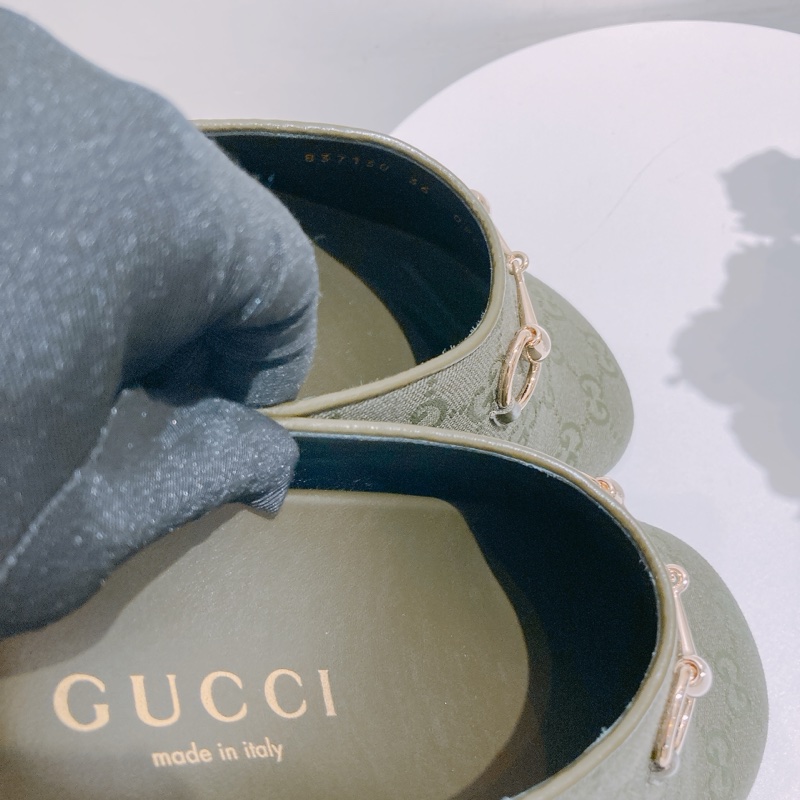 TW4690 Gucci 古馳懶人鞋 Women's Mule With Horsebit Canvas-7