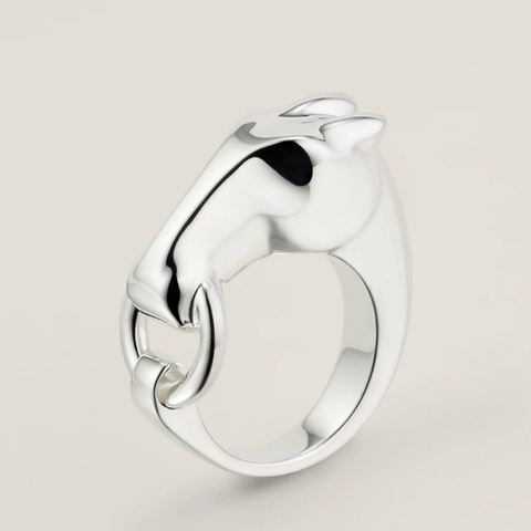 現貨商品 全新商品 台灣購證 Hermes 台灣專櫃 馬年馬上鑽 銀飾馬頭戒指