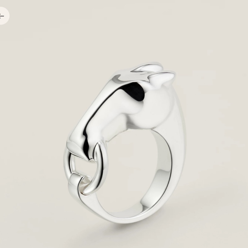 現貨商品 全新商品 台灣購證 Hermes 台灣專櫃 馬年馬上鑽 銀飾馬頭戒指-2