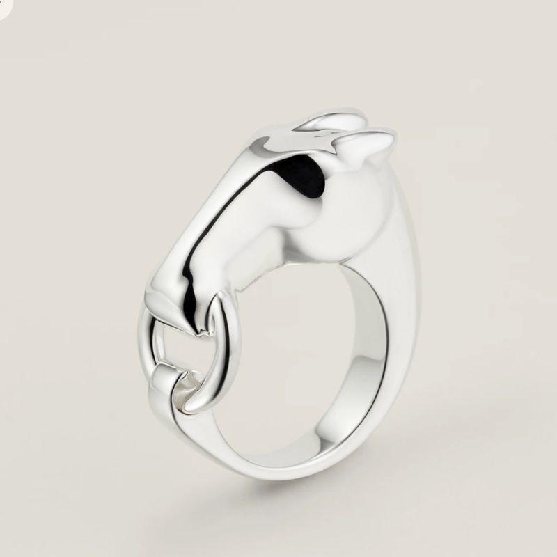 現貨商品 全新商品 台灣購證 Hermes 台灣專櫃 馬年馬上鑽 銀飾馬頭戒指-4