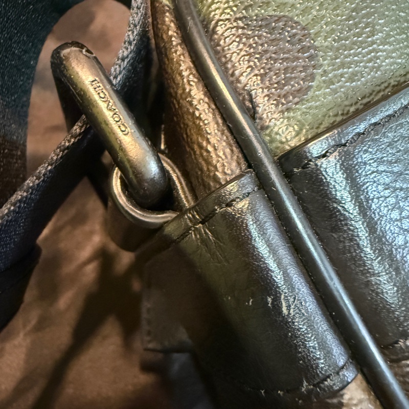 coach經典迷彩斜挎包/兩用/肩背包/斜背包/二手/正品/男女同款-17