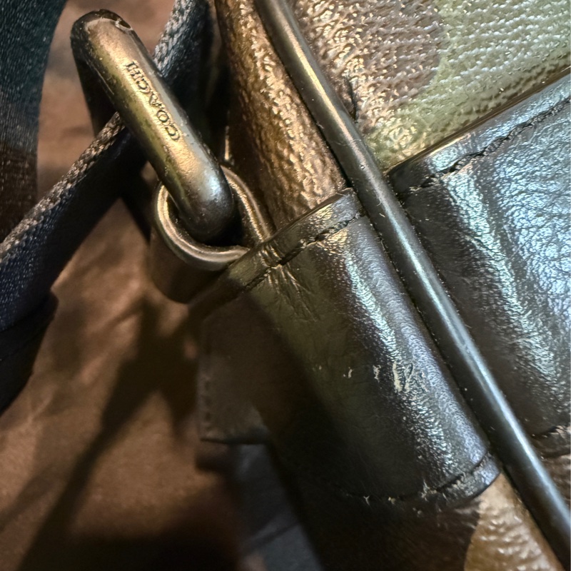 coach經典迷彩斜挎包/兩用/肩背包/斜背包/二手/正品/男女同款-22