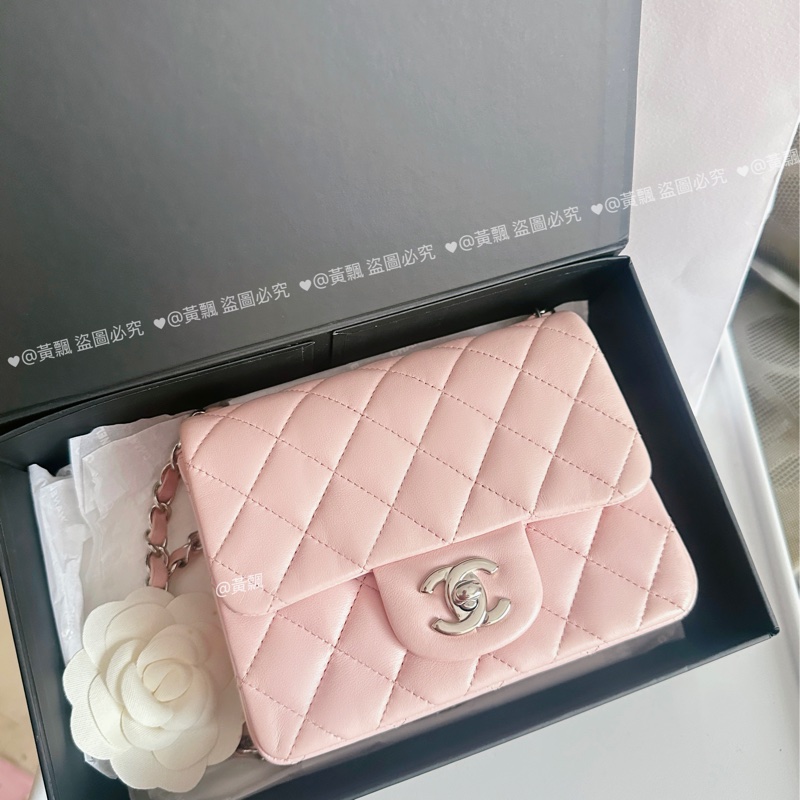 Chanel Mini cf17粉色方胖 法國製-6
