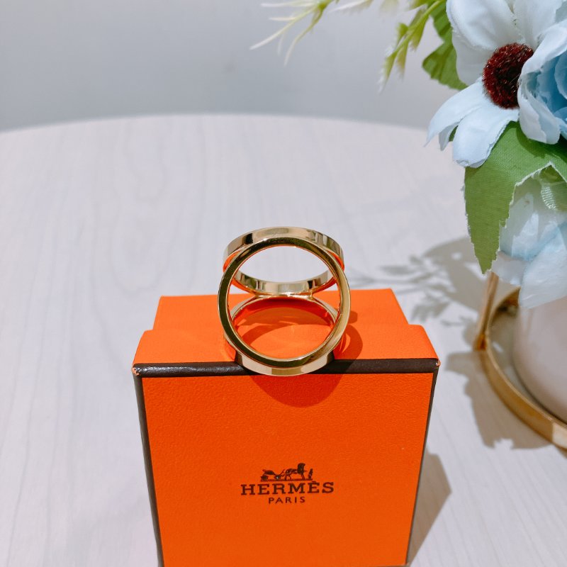 TK1927 愛馬仕 絲巾圈 Hermes Trio Scarf 90 Ring Gold Color-2