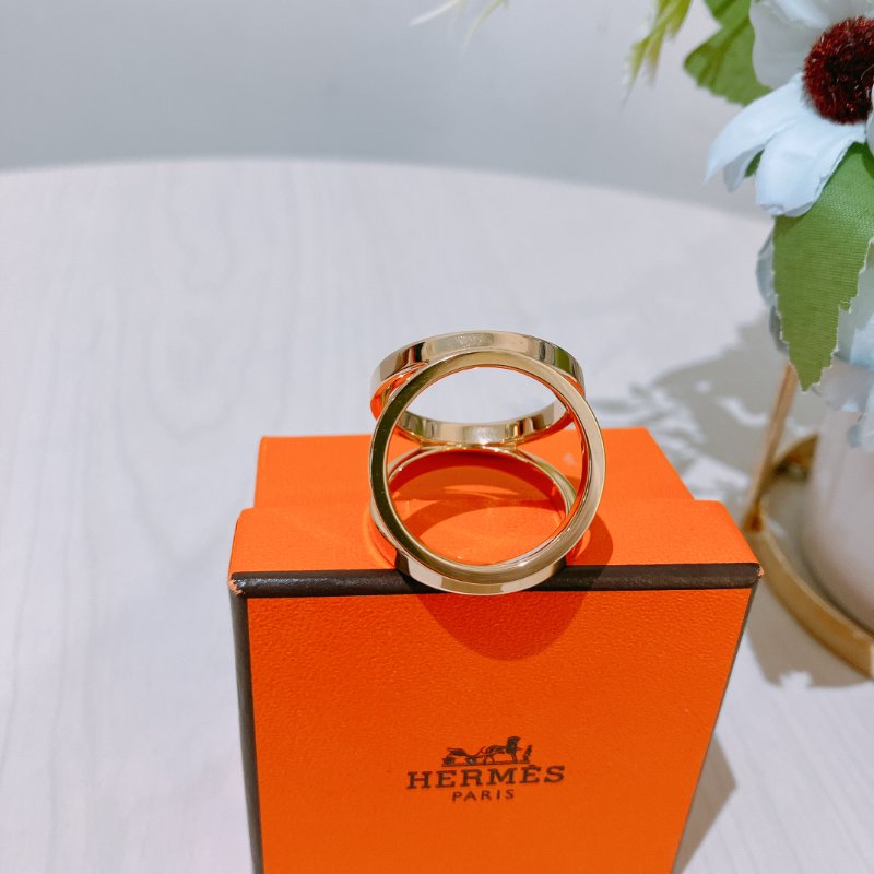 TK1927 愛馬仕 絲巾圈 Hermes Trio Scarf 90 Ring Gold Color-4