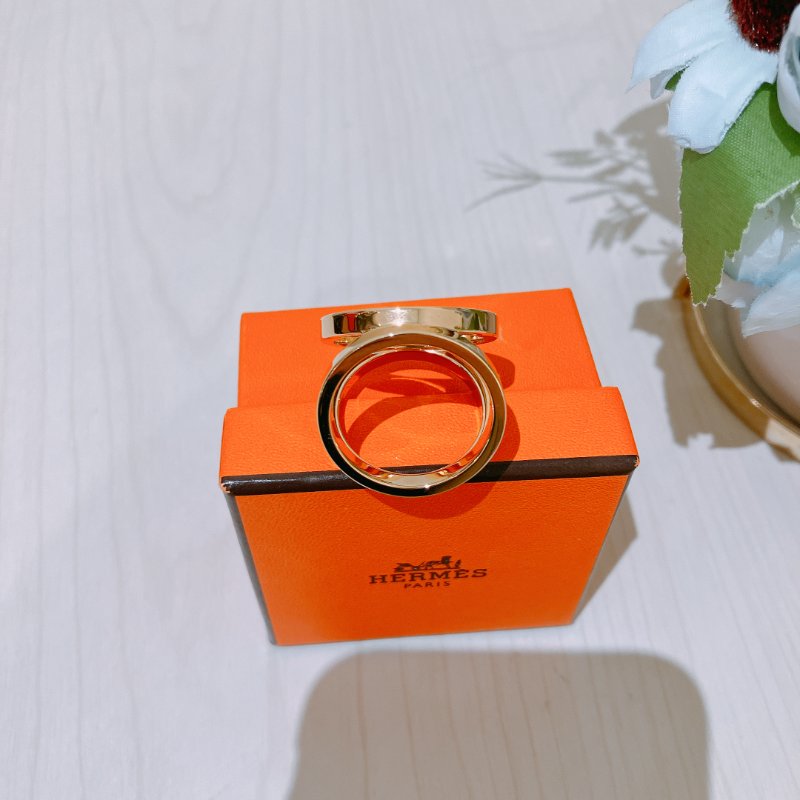 TK1927 愛馬仕 絲巾圈 Hermes Trio Scarf 90 Ring Gold Color-5