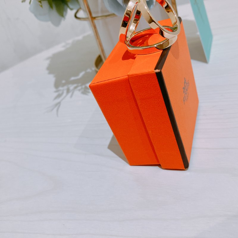 TK1927 愛馬仕 絲巾圈 Hermes Trio Scarf 90 Ring Gold Color-6