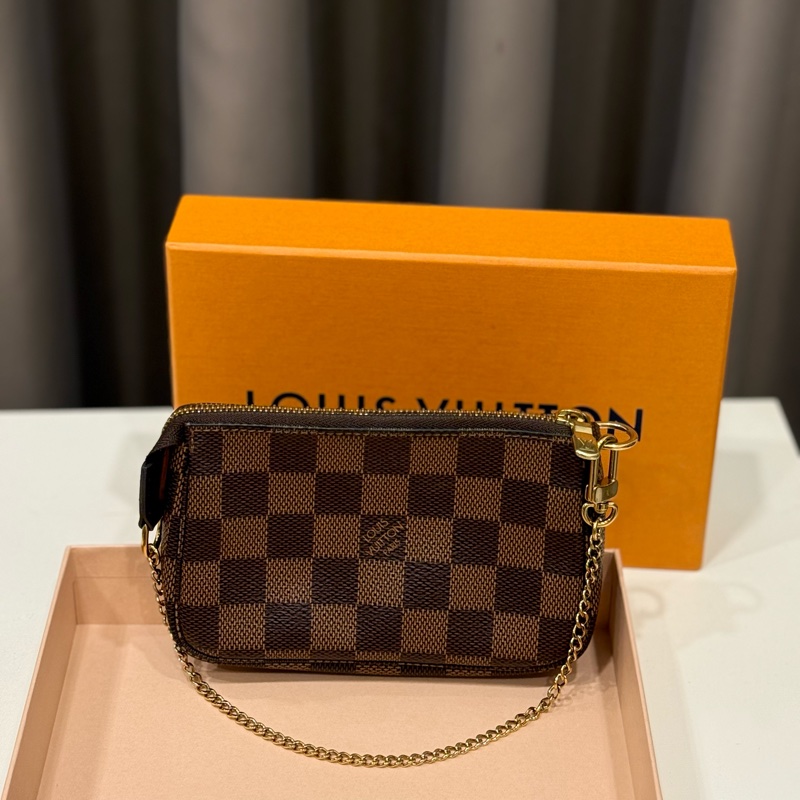 LV 棋盤格一字Mini麻將手提包-1