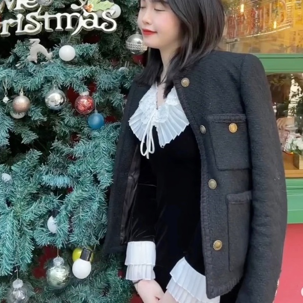 ❤️YSL SAINT LAURENT 經典款黑金外套-2