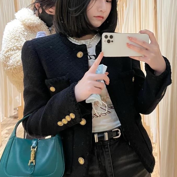 ❤️YSL SAINT LAURENT 經典款黑金外套-3