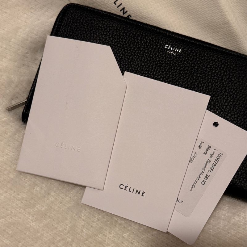 Celine 長夾 黑配黃內裡 💛-14