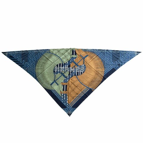 HERMES Masan & Masan giant triangle 兩馬織情 羊絨 大三角巾