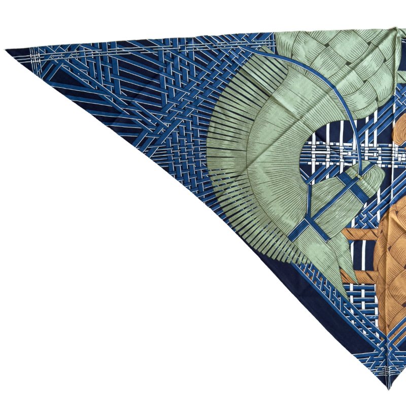 HERMES Masan & Masan giant triangle 兩馬織情 羊絨 大三角巾-2