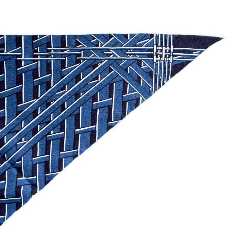 HERMES Masan & Masan giant triangle 兩馬織情 羊絨 大三角巾-4