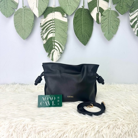 LOEWE Mini Flamenco Clutch 黑金福袋包 全套有盒