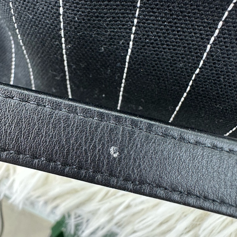 CHANEL 23P Deauville 黑白色銀扣沙灘Tote bag 晶片款-9