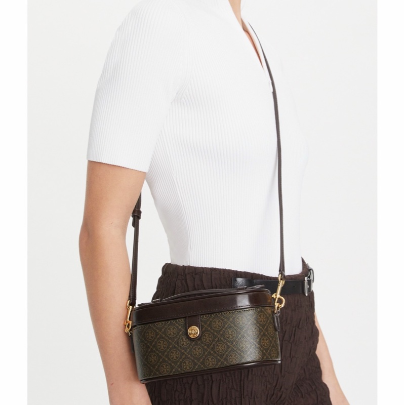 Tory Burch 女士 T Monogram 化妝包均碼碼18.5cm*9.3cm*9.7cm-5