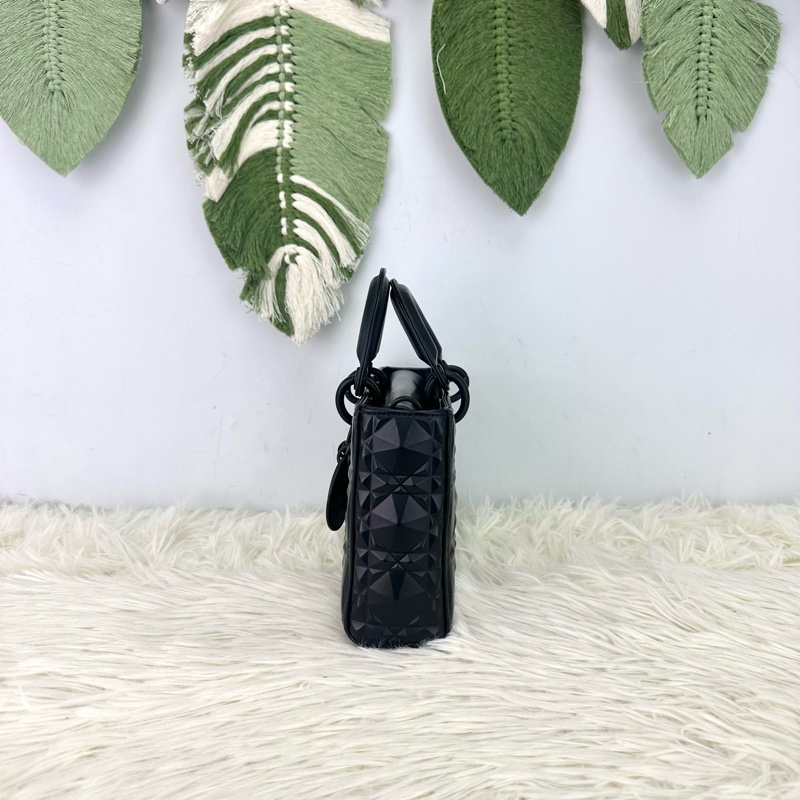 DIOR Lady D-Joy So Black鑽石菱格款 全套有盒-2