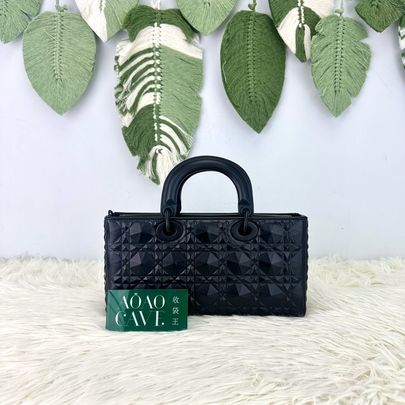 DIOR Lady D-Joy So Black鑽石菱格款 全套有盒-4