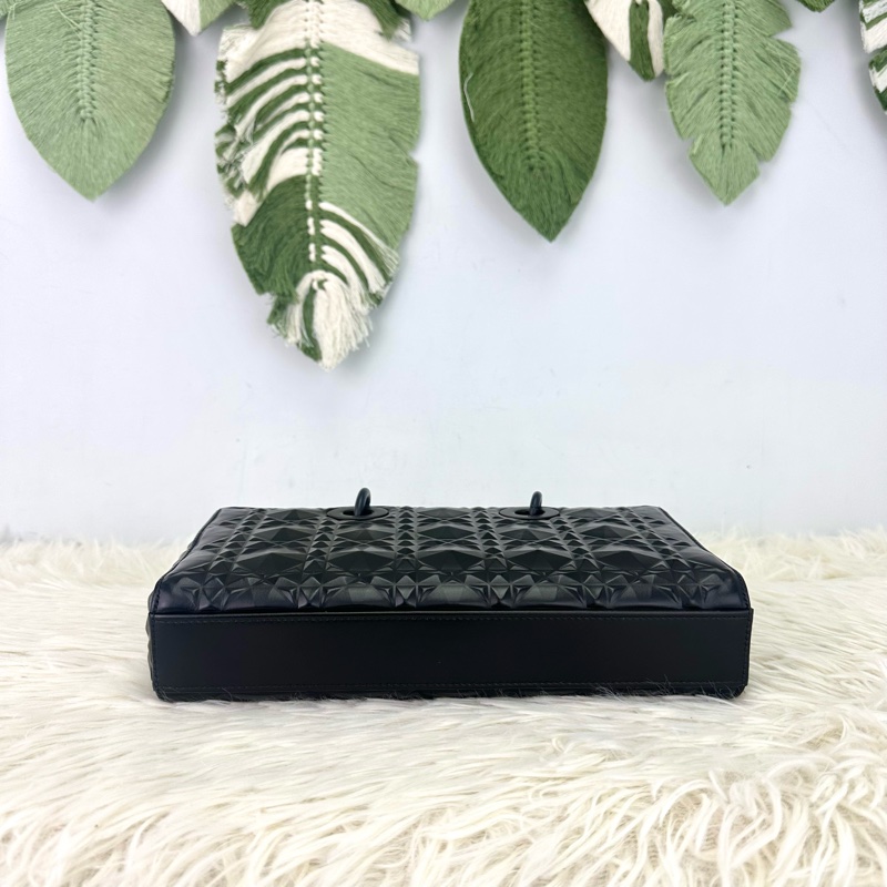 DIOR Lady D-Joy So Black鑽石菱格款 全套有盒-5