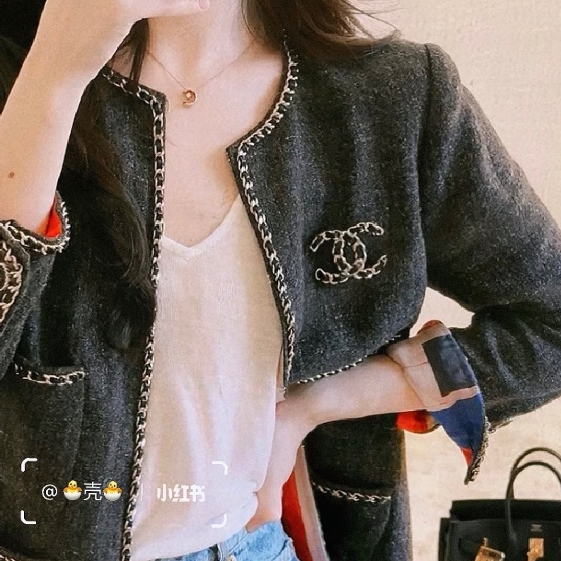 914intheair精品代購『二手』Chanel 稀有絕版皮穿鏈胸針-0