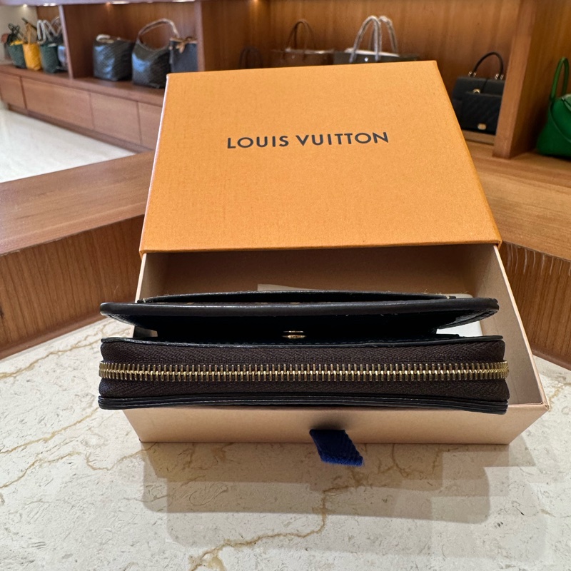 Louis Vuitton 經典老花拼色拉鏈短夾 零錢包-1