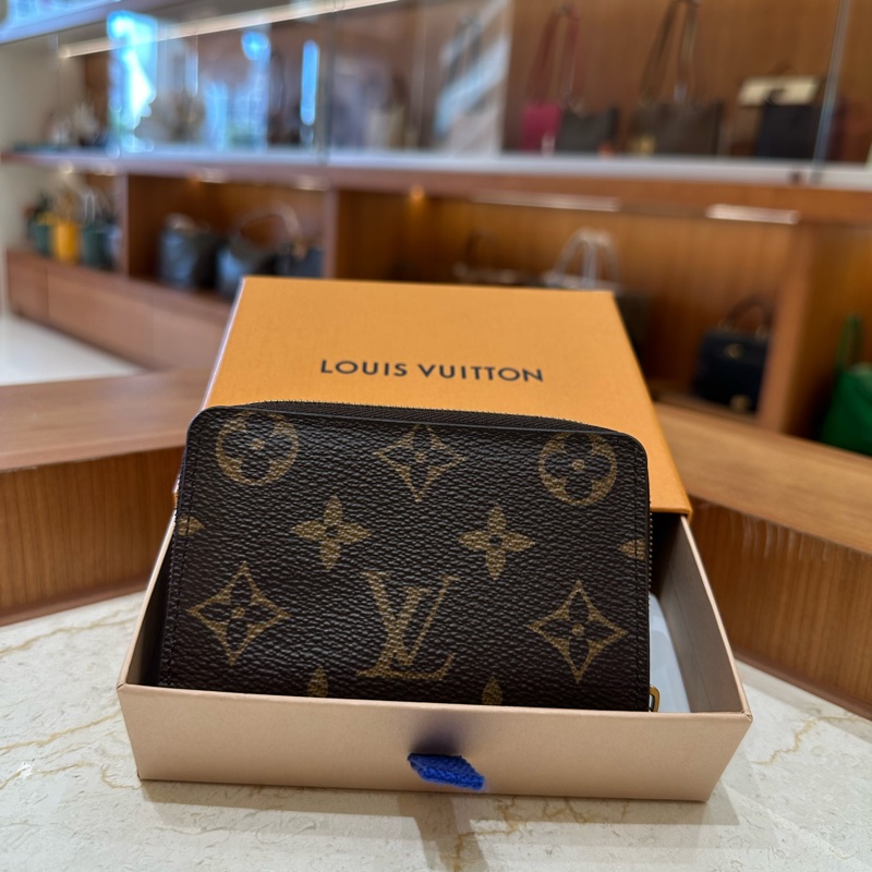 Louis Vuitton 經典老花拼色拉鏈短夾 零錢包-6