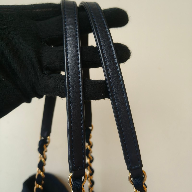 【8成新】㊣✨CHANEL✨（附防塵袋）香奈兒 老香 小香 藍色 牛仔 雷標 中號 沙灘包 托特包 肩背包/二手包/二手精品🌳二手樹屋🌳-31