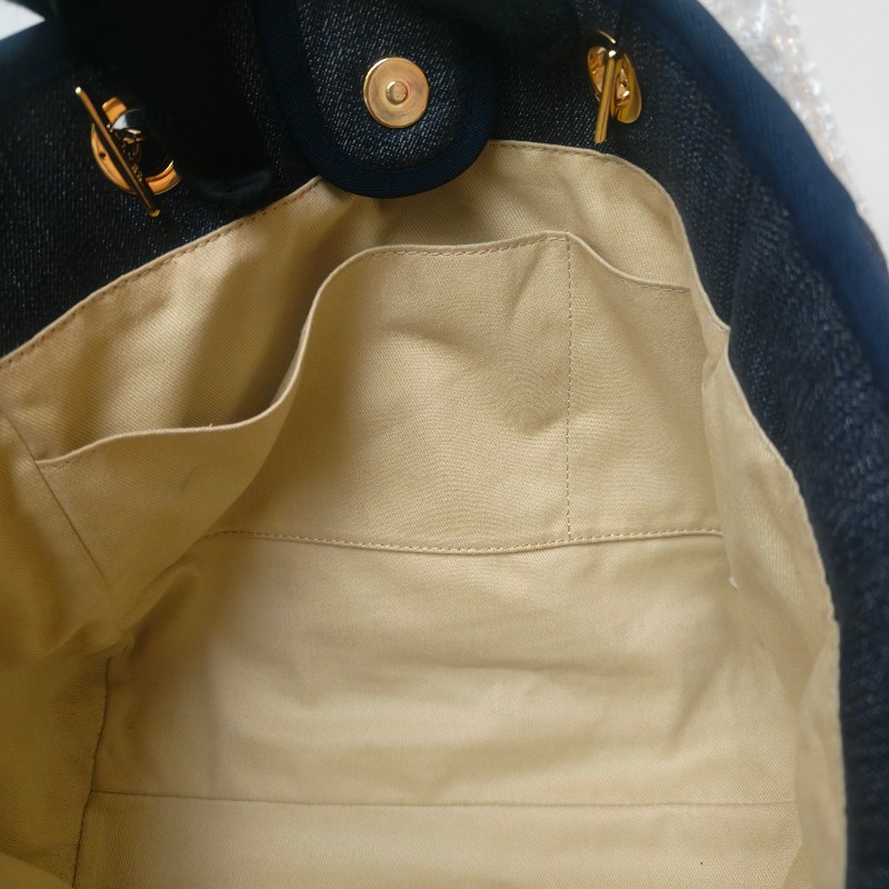 【8成新】㊣✨CHANEL✨（附防塵袋）香奈兒 老香 小香 藍色 牛仔 雷標 中號 沙灘包 托特包 肩背包/二手包/二手精品🌳二手樹屋🌳-42