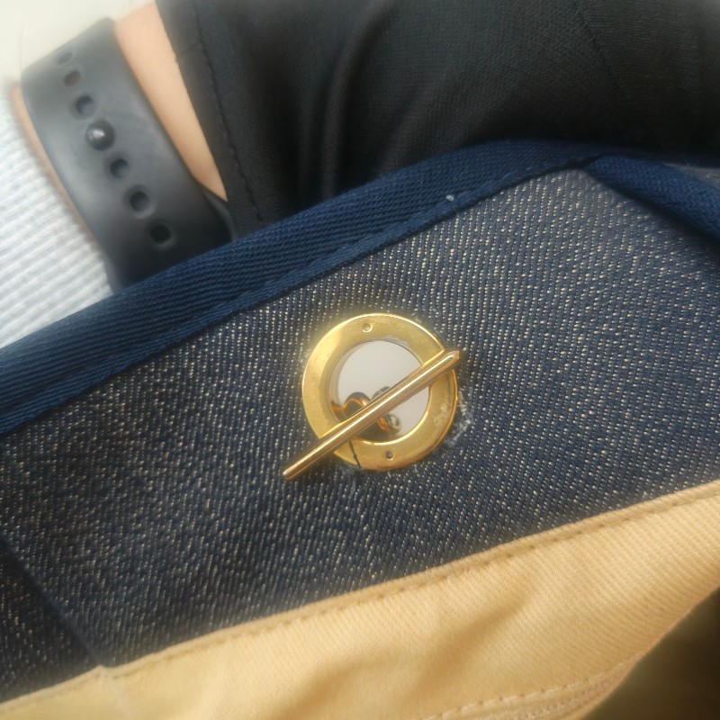 【8成新】㊣✨CHANEL✨（附防塵袋）香奈兒 老香 小香 藍色 牛仔 雷標 中號 沙灘包 托特包 肩背包/二手包/二手精品🌳二手樹屋🌳-54