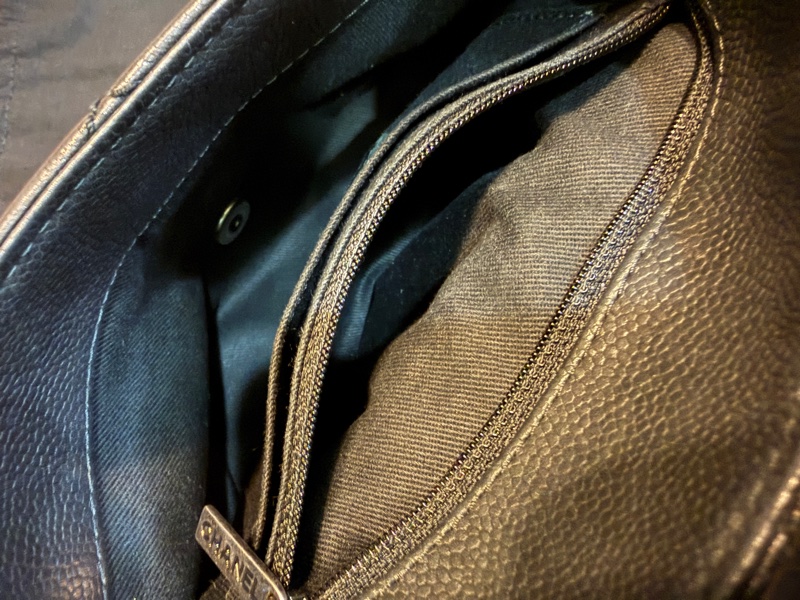 chanel兩用鏈條包/小包/肩背包/斜背包/黑色/日常/油蠟/荔枝/小香/香奈兒-14