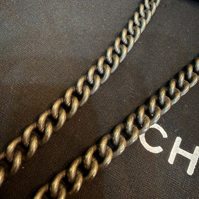 chanel兩用鏈條包/小包/肩背包/斜背包/黑色/日常/油蠟/荔枝/小香/香奈兒-24