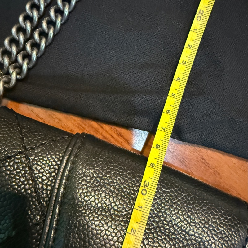 chanel兩用鏈條包/小包/肩背包/斜背包/黑色/日常/油蠟/荔枝/小香/香奈兒-27