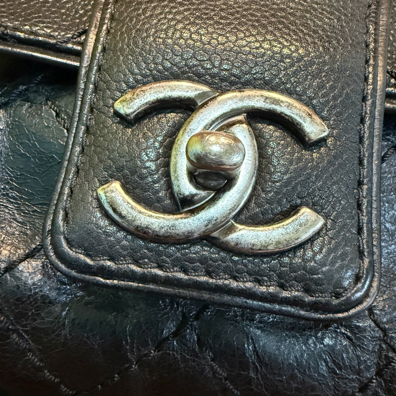 chanel兩用鏈條包/小包/肩背包/斜背包/黑色/日常/油蠟/荔枝/小香/香奈兒-28