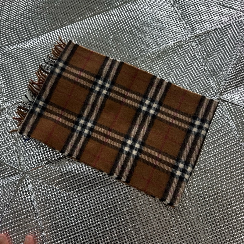 「特價」（童）全新BURBERRY ［專櫃價12200］羊絨格紋圍巾 博柏利-6