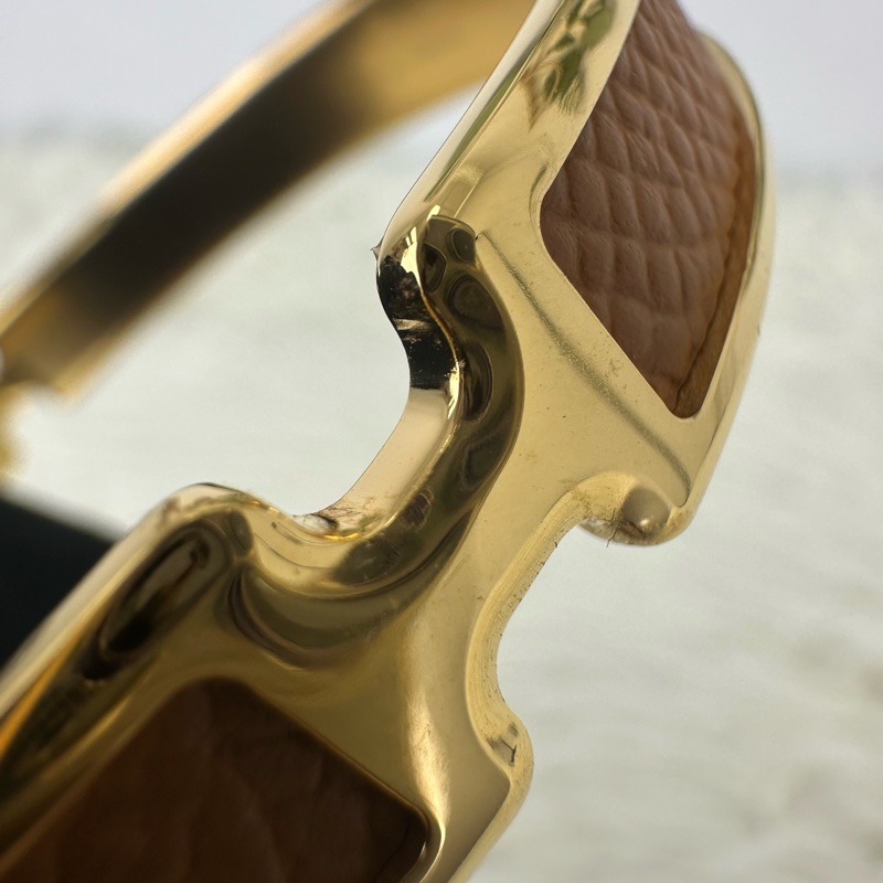 閑置品🌟HERMES Olympe bracelet 金棕色 T3 Size 全套有單-8