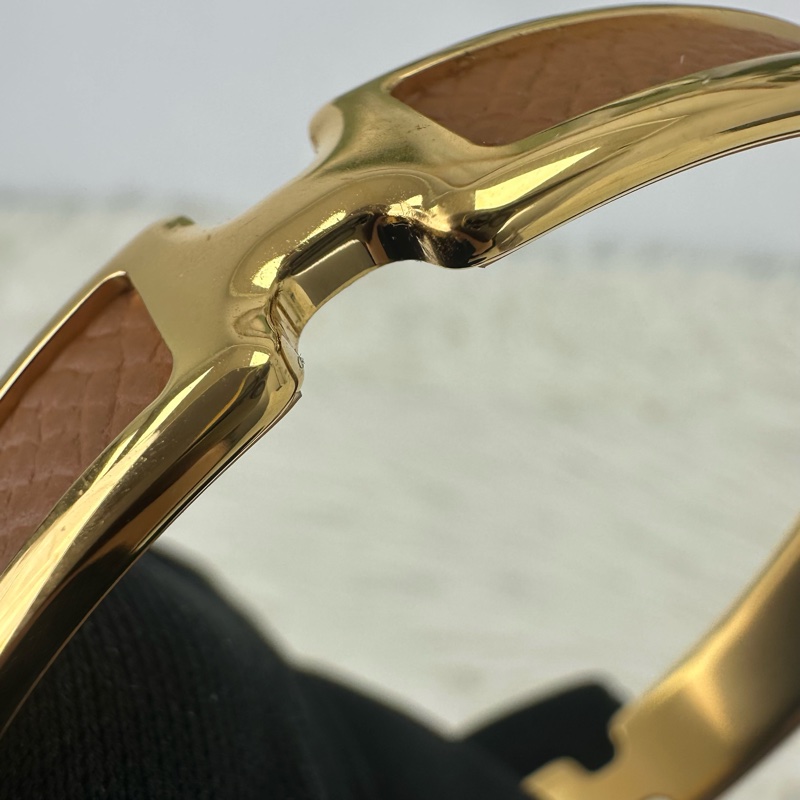 閑置品🌟HERMES Olympe bracelet 金棕色 T3 Size 全套有單-9