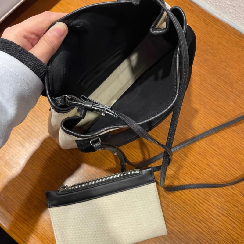 巴黎世家Navy徽標側邊按扣帆布托特包-12