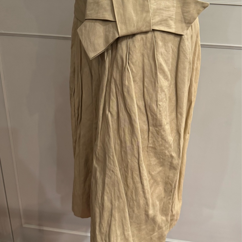 《新歡舊愛》原25000正品MARNI卡其色折皺藝術感半身裙42/M~L-5