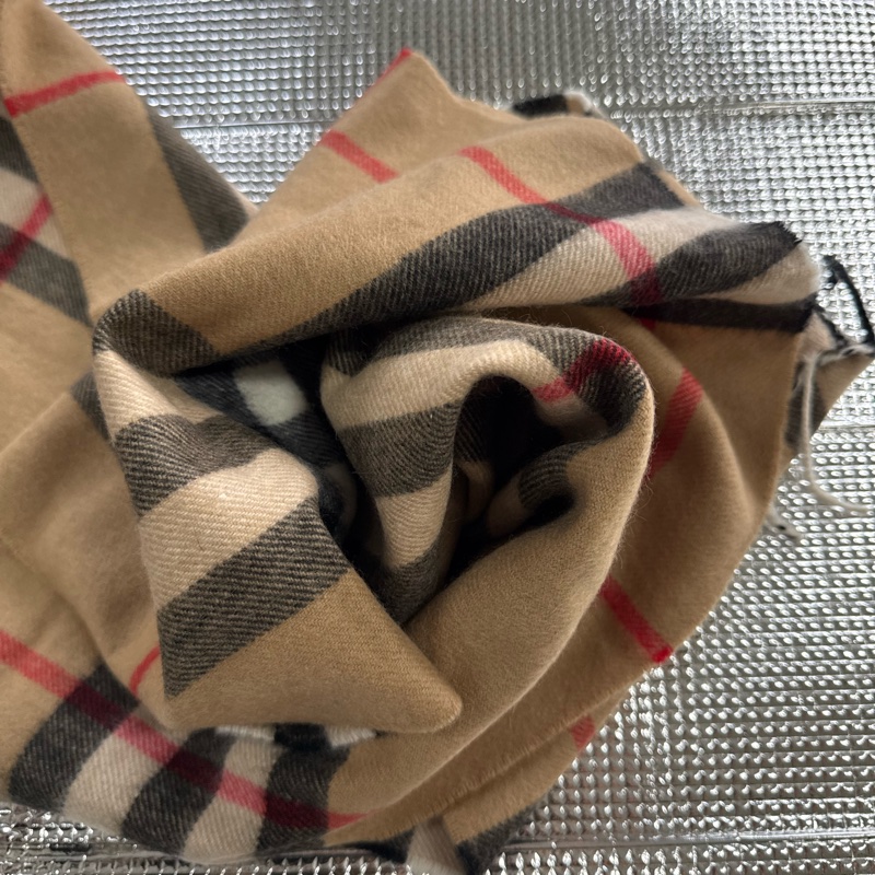 「員購特價」經典全新BURBERRY ［專櫃價19500］羊絨格紋圍巾 博柏利克什米爾圍巾-10