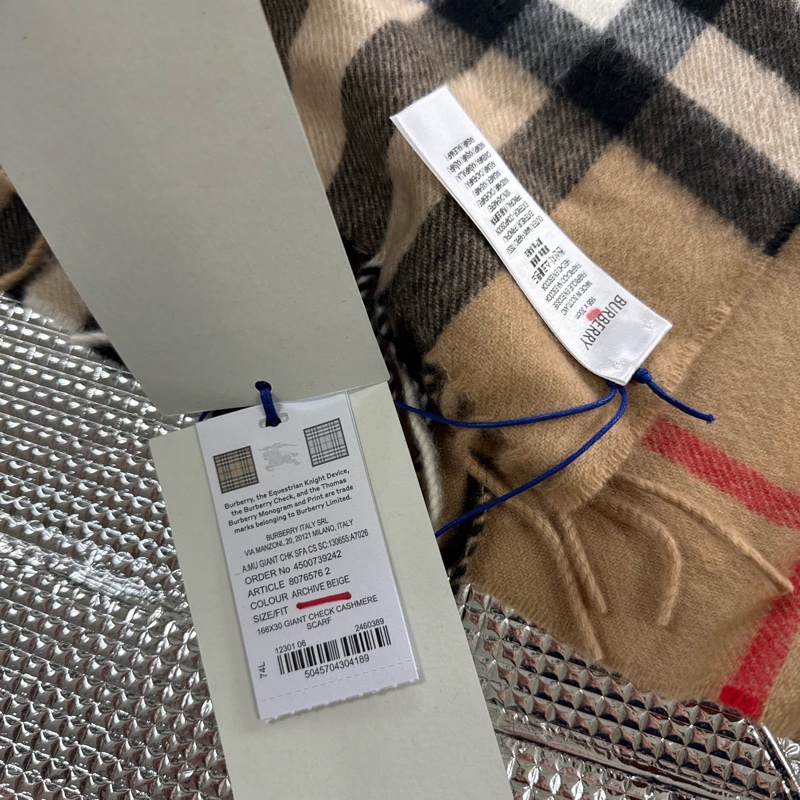 「員購特價」經典全新BURBERRY ［專櫃價19500］羊絨格紋圍巾 博柏利克什米爾圍巾-11