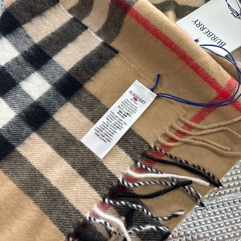 「員購特價」經典全新BURBERRY ［專櫃價19500］羊絨格紋圍巾 博柏利克什米爾圍巾-13