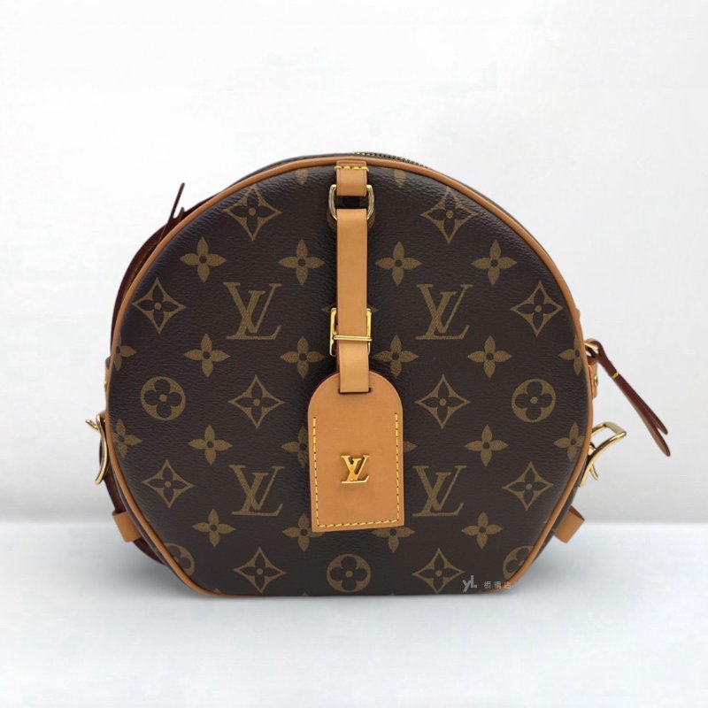 S5237-LV包包 Boite Chapeau Souple 原花肩背圓餅包 M52294-0
