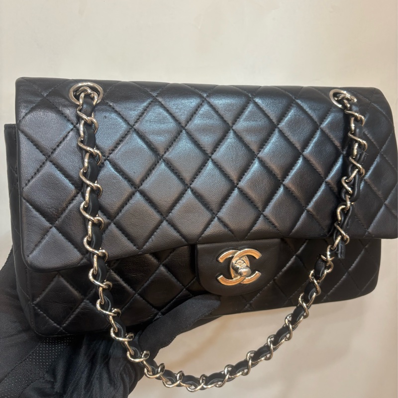 香奈兒 Chanel cf25 黑銀-0