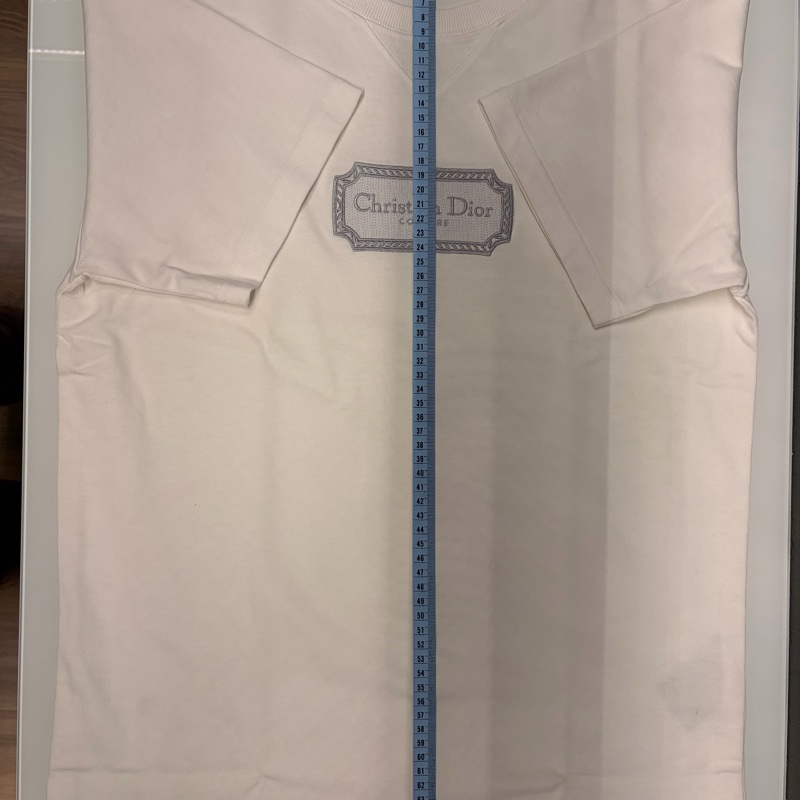 Dior/迪奧 95新短袖刺繡T恤 白色S-2