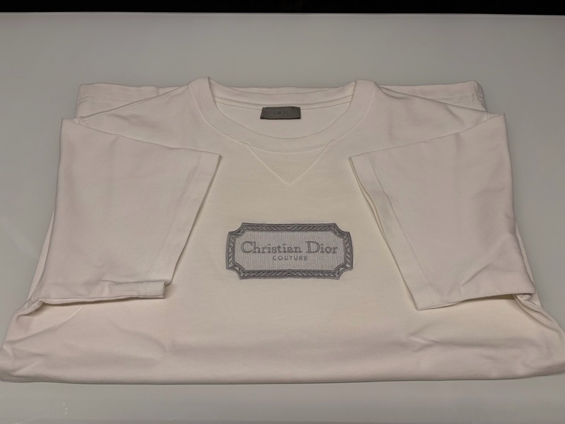 Dior/迪奧 95新短袖刺繡T恤 白色S-5