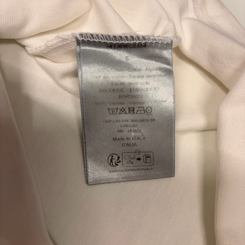 Dior/迪奧 95新短袖刺繡T恤 白色S-10
