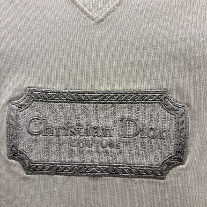 Dior/迪奧 95新短袖刺繡T恤 白色S-11