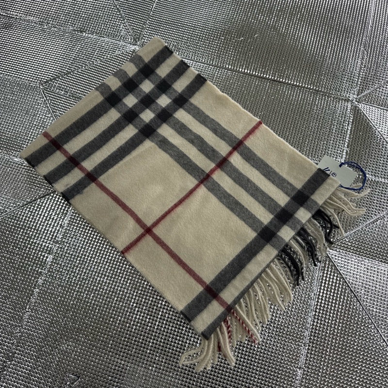 「員購特價」全新BURBERRY ［專櫃價19500］經典款 羊絨格紋圍巾 博柏利圍巾-7